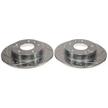 Rear DRILLEDSLOTTED ROTOR PAIR image 1