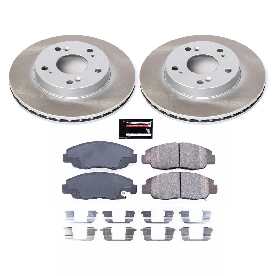 Front SEMI-COATED ROTOR KIT for Honda Civic