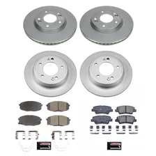 Front and Rear Z17 COATED BRAKE KIT for Kia Forte image 1