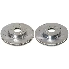 Front DRILLEDSLOTTED ROTOR PAIR image 2