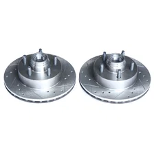Front DRILLEDSLOTTED ROTOR PAIR image 2