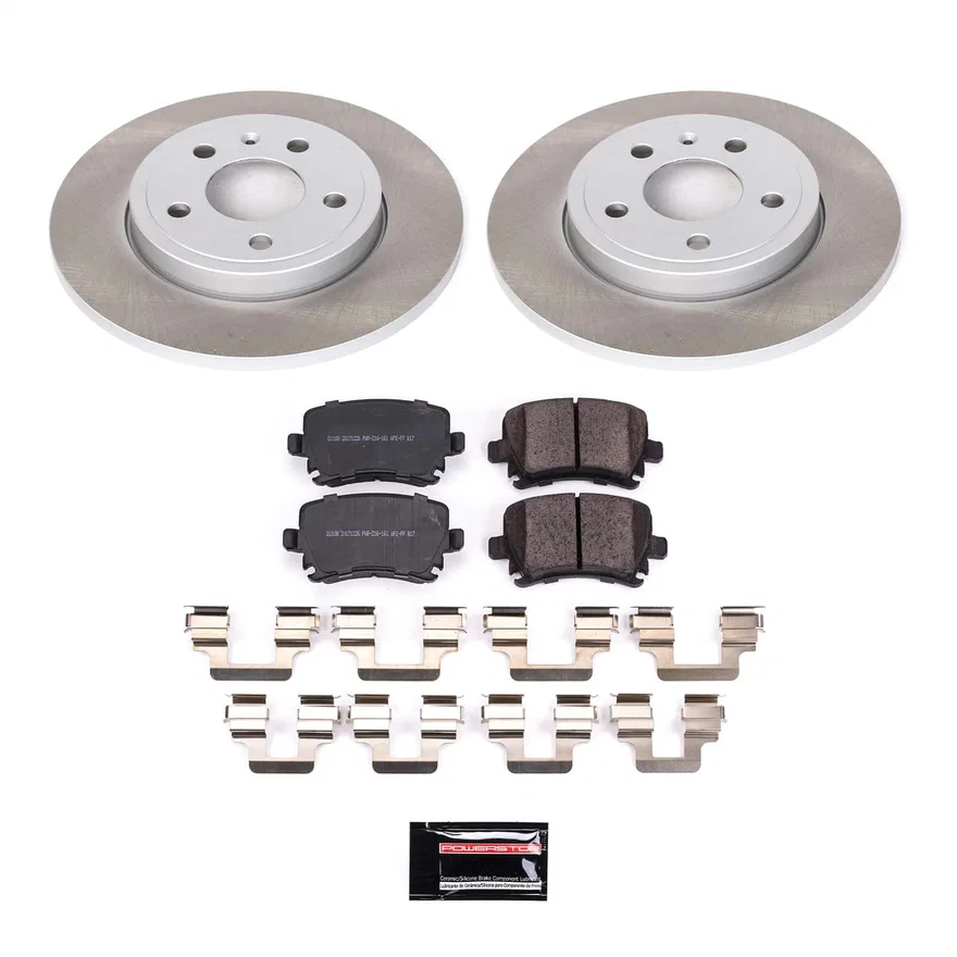 Rear SEMI-COATED ROTOR KIT for Audi A4