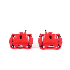 Front RED CALIPER PAIR W/BRKT image 2