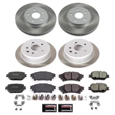 Front and Rear SEMI-COATED ROTOR KIT for Lexus IS250 image 1