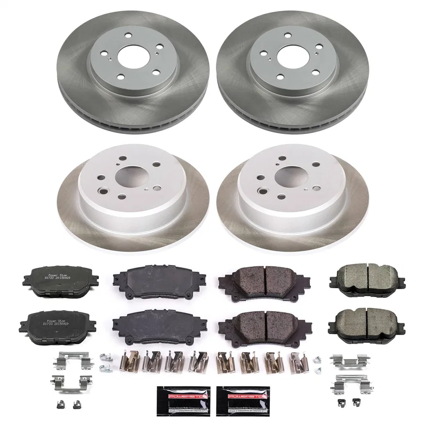 Front and Rear SEMI-COATED ROTOR KIT for Lexus IS250
