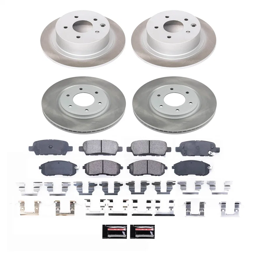 Front and Rear SEMI-COATED ROTOR KIT for Nissan Altima