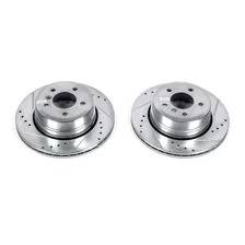 Rear DRILLEDSLOTTED ROTOR PAIR for BMW image 2
