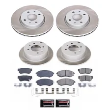 Front and Rear SEMI-COATED ROTOR KIT for Hyundai Sonata image 1