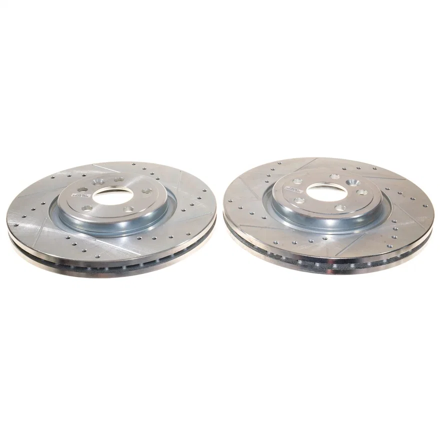 Front DRILLEDSLOTTED ROTOR PAIR