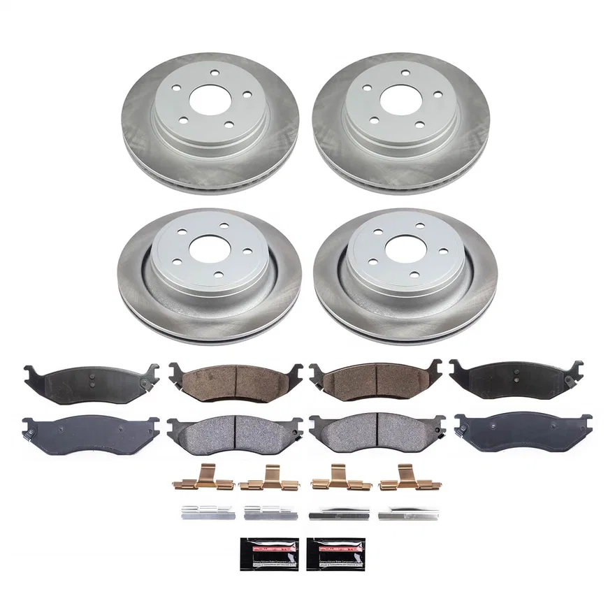 Front and Rear SEMI-COATED ROTOR KIT for Dodge