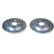 Rear DRILLEDSLOTTED ROTOR PAIR for Mercedes-Benz CLA250 image 2