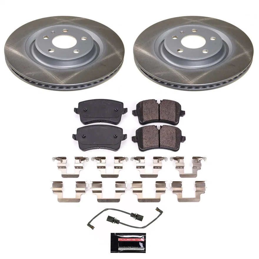 Rear SEMI-COATED ROTOR KIT for Porsche Macan