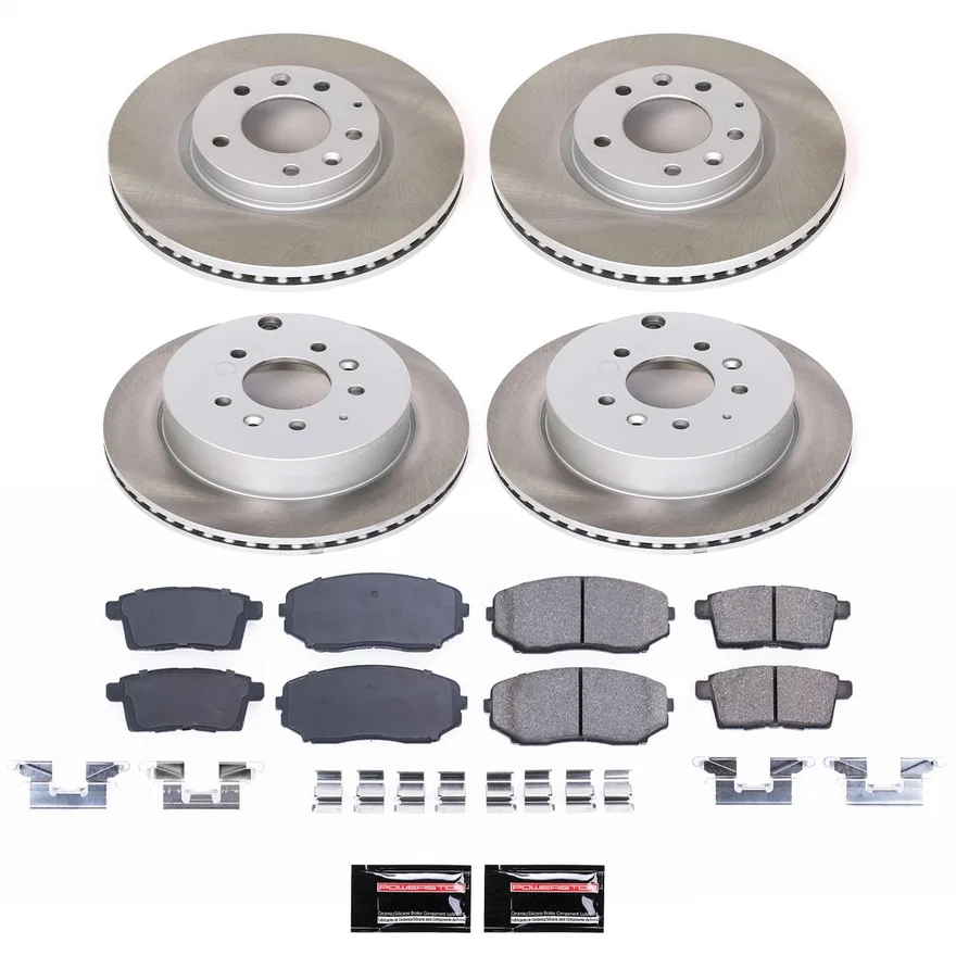 Front and Rear SEMI-COATED ROTOR KIT for Mazda CX-7