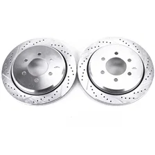 Rear DRILLEDSLOTTED ROTOR PAIR image 2