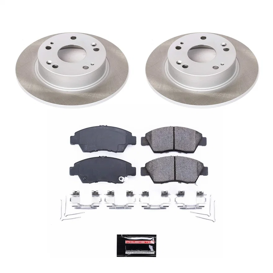 Front SEMI-COATED ROTOR KIT for Honda Civic
