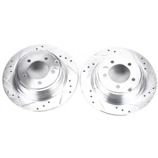 Rear DRILLEDSLOTTED ROTOR PAIR image 2