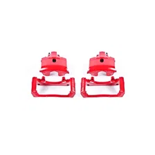 Rear RED CALIPER PAIR W/BRKT image 2