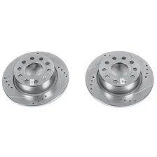 Rear DRILLEDSLOTTED ROTOR PAIR image 2