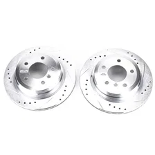 Rear DRILLEDSLOTTED ROTOR PAIR for BMW image 2
