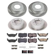 Front and Rear SEMI-COATED ROTOR KIT for Hummer image 1