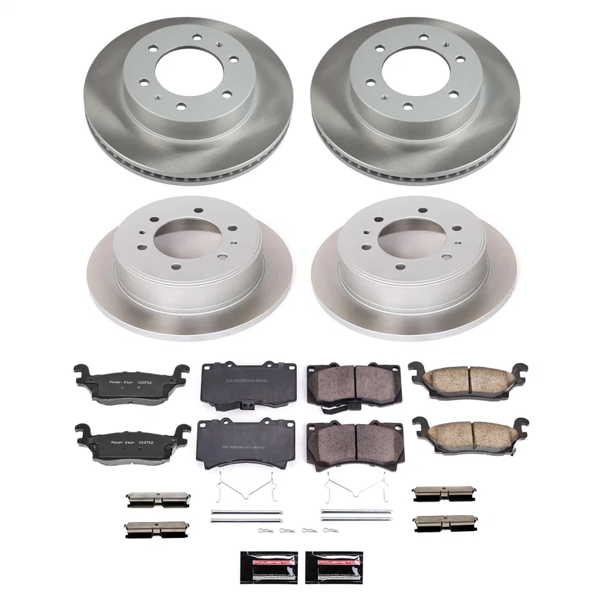 Front and Rear SEMI-COATED ROTOR KIT for Hummer