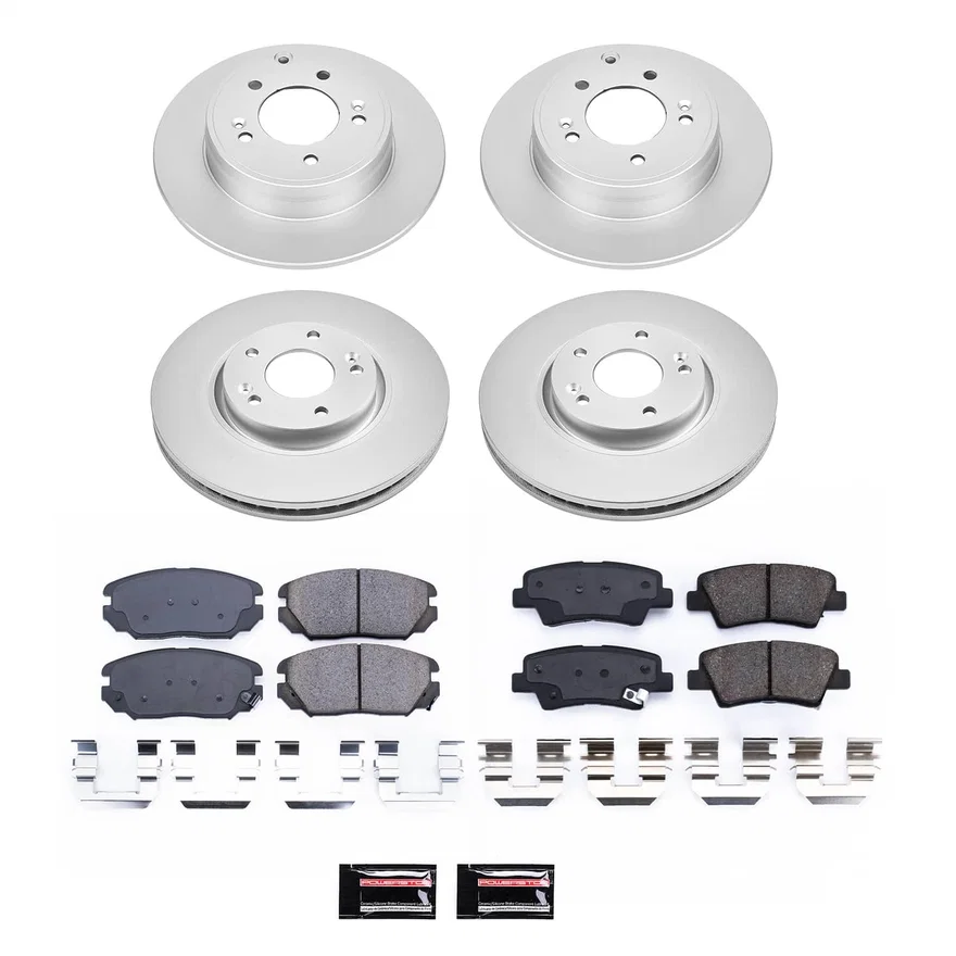 Front and Rear Z17 COATED BRAKE KIT for Hyundai Sonata