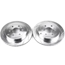 Rear DRILLEDSLOTTED ROTOR PAIR image 2