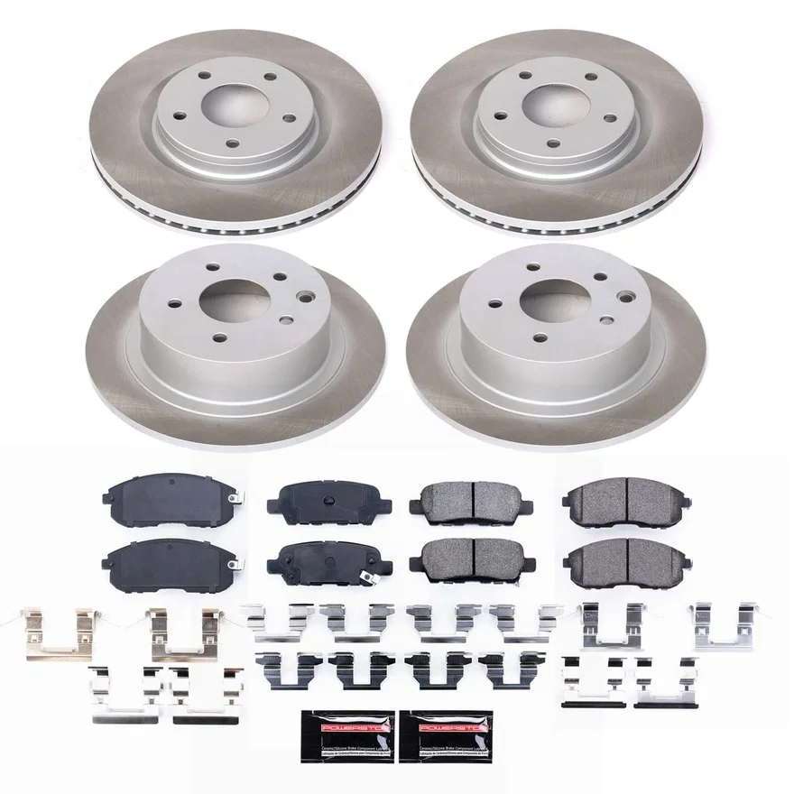 Front and Rear SEMI-COATED ROTOR KIT for Nissan Juke