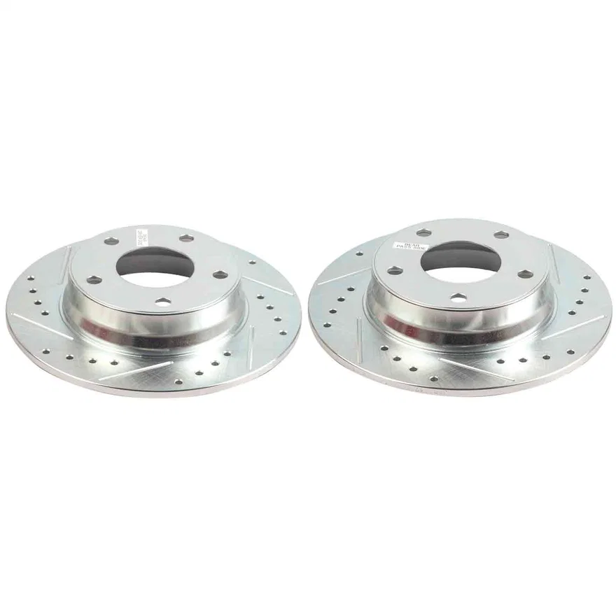 Rear DRILLEDSLOTTED ROTOR PAIR for Nissan Sentra