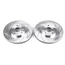 Front DRILLEDSLOTTED ROTOR PAIR image 2