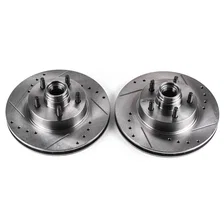Front DRILLEDSLOTTED ROTOR PAIR image 2