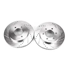 Front DRILLEDSLOTTED ROTOR PAIR image 2