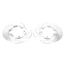 Rear DRILLEDSLOTTED ROTOR PAIR for Ford image 2