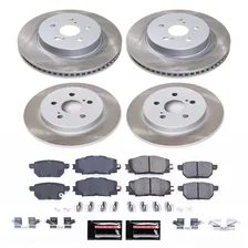 Front and Rear SEMI-COATED ROTOR KIT for Toyota Prius Prime image 1