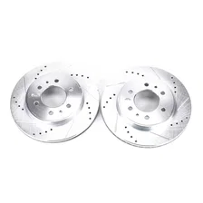 Front DRILLEDSLOTTED ROTOR PAIR for Ford F-150 image 2