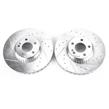 Front DRILLEDSLOTTED ROTOR PAIR for Mercedes-Benz image 2