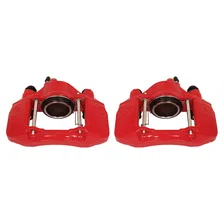 Front RED CALIPER PAIR W/O BRKT image 2