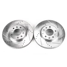 Front DRILLEDSLOTTED ROTOR PAIR for Mazda CX-7 image 2