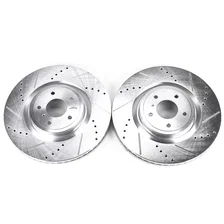 Front DRILLEDSLOTTED ROTOR PAIR image 2