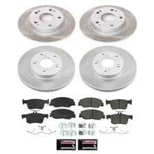 Front and Rear SEMI-COATED ROTOR KIT for Honda image 1
