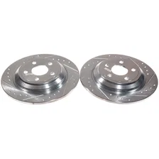 Rear DRILLEDSLOTTED ROTOR PAIR for Ford Maverick image 2