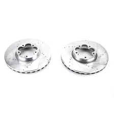 Front DRILLEDSLOTTED ROTOR PAIR for Ford Transit-350 HD image 2