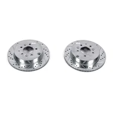 Rear DRILLEDSLOTTED ROTOR PAIR for Mazda CX-7 image 2