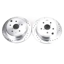 Rear DRILLEDSLOTTED ROTOR PAIR for Subaru WRX image 2