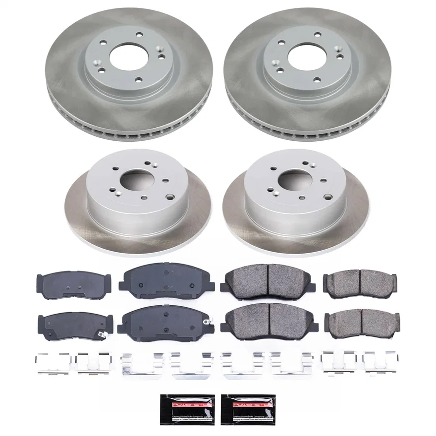 Front and Rear SEMI-COATED ROTOR KIT for Hyundai Santa Fe