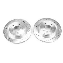 Rear DRILLEDSLOTTED ROTOR PAIR image 2