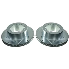 Rear DRILLEDSLOTTED ROTOR PAIR image 1