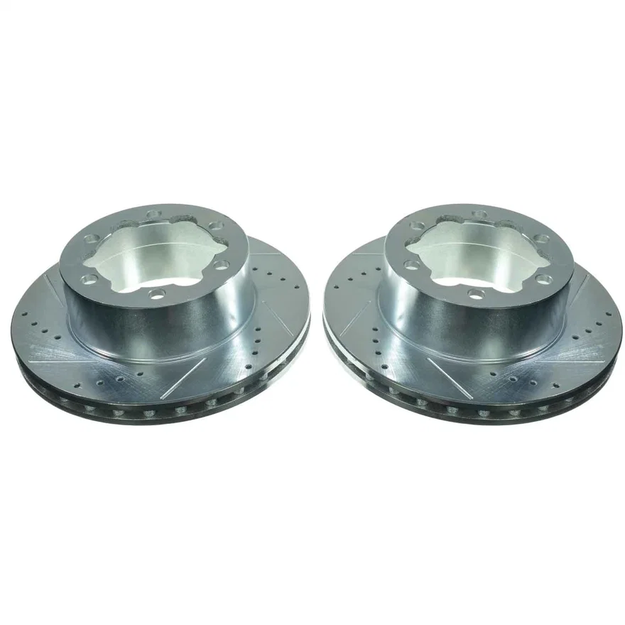 Rear DRILLEDSLOTTED ROTOR PAIR