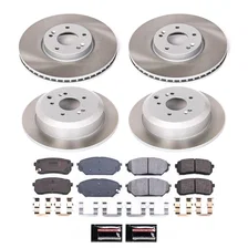 Front and Rear SEMI-COATED ROTOR KIT for Hyundai Veracruz image 1