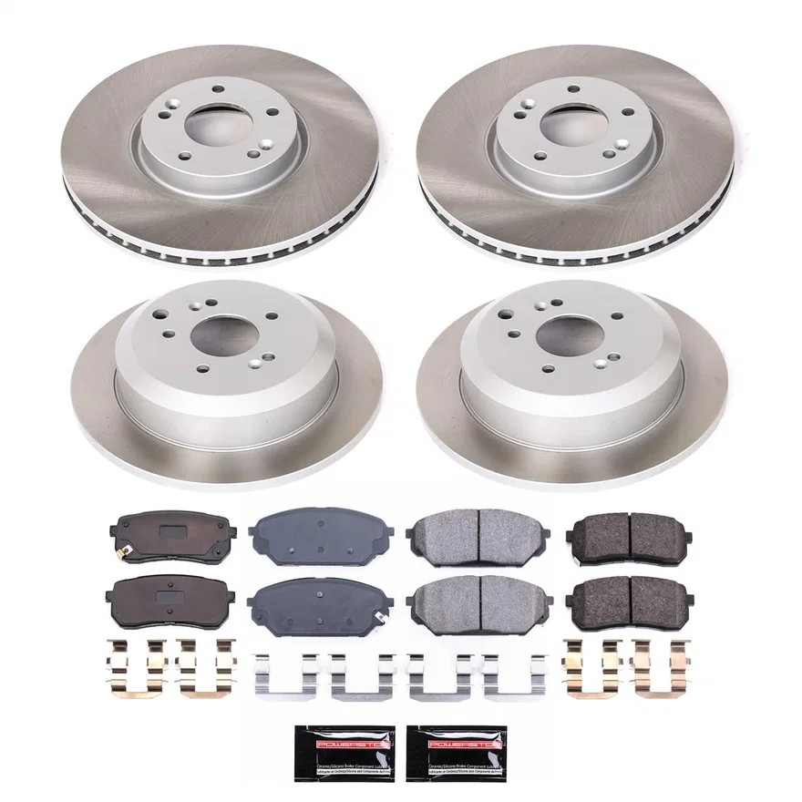 Front and Rear SEMI-COATED ROTOR KIT for Hyundai Veracruz